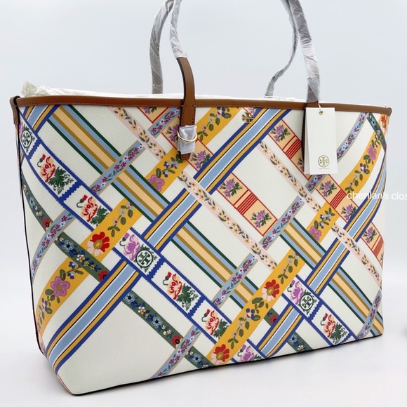 Tory Burch Handbags - 🎉NeW! Tory Burch LG Kerrington Ribbon Weave Tote
